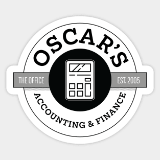 Oscar's Accounting & Finance • The Office T-Shirt Sticker